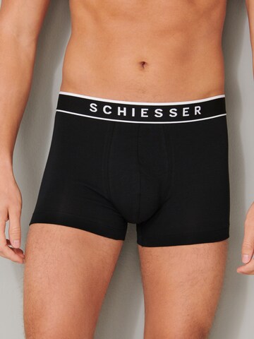 SCHIESSER Boxershorts ' 95/5 Organic Cotton ' in Zwart