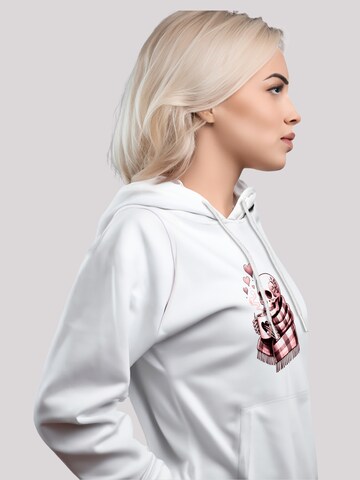 Sweat-shirt 'Cozy Winter Skelett' F4NT4STIC en blanc