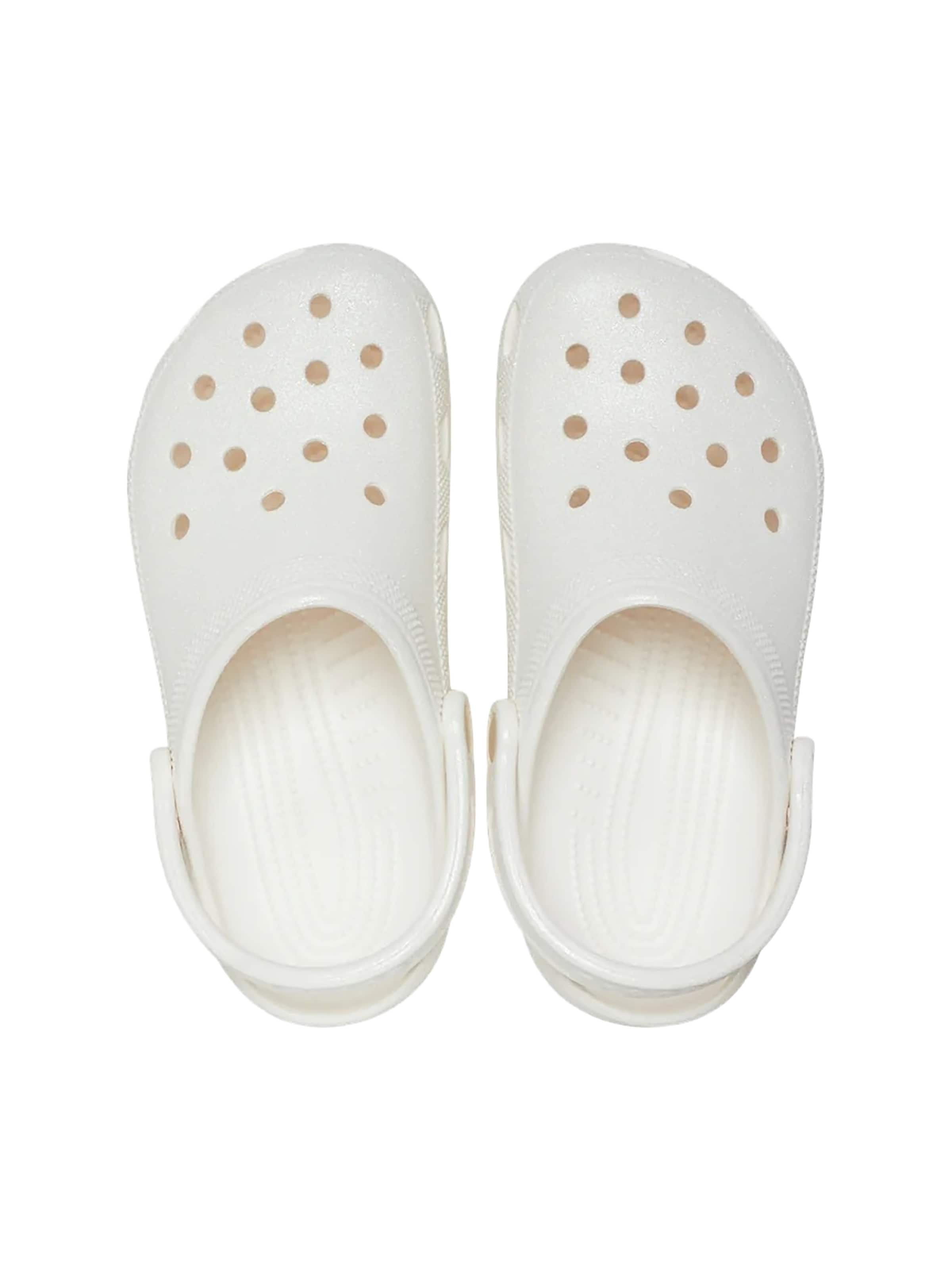 Crocs Clogs 'Clogs zum Reinschlüpfen Classic glitter clog' in Wit