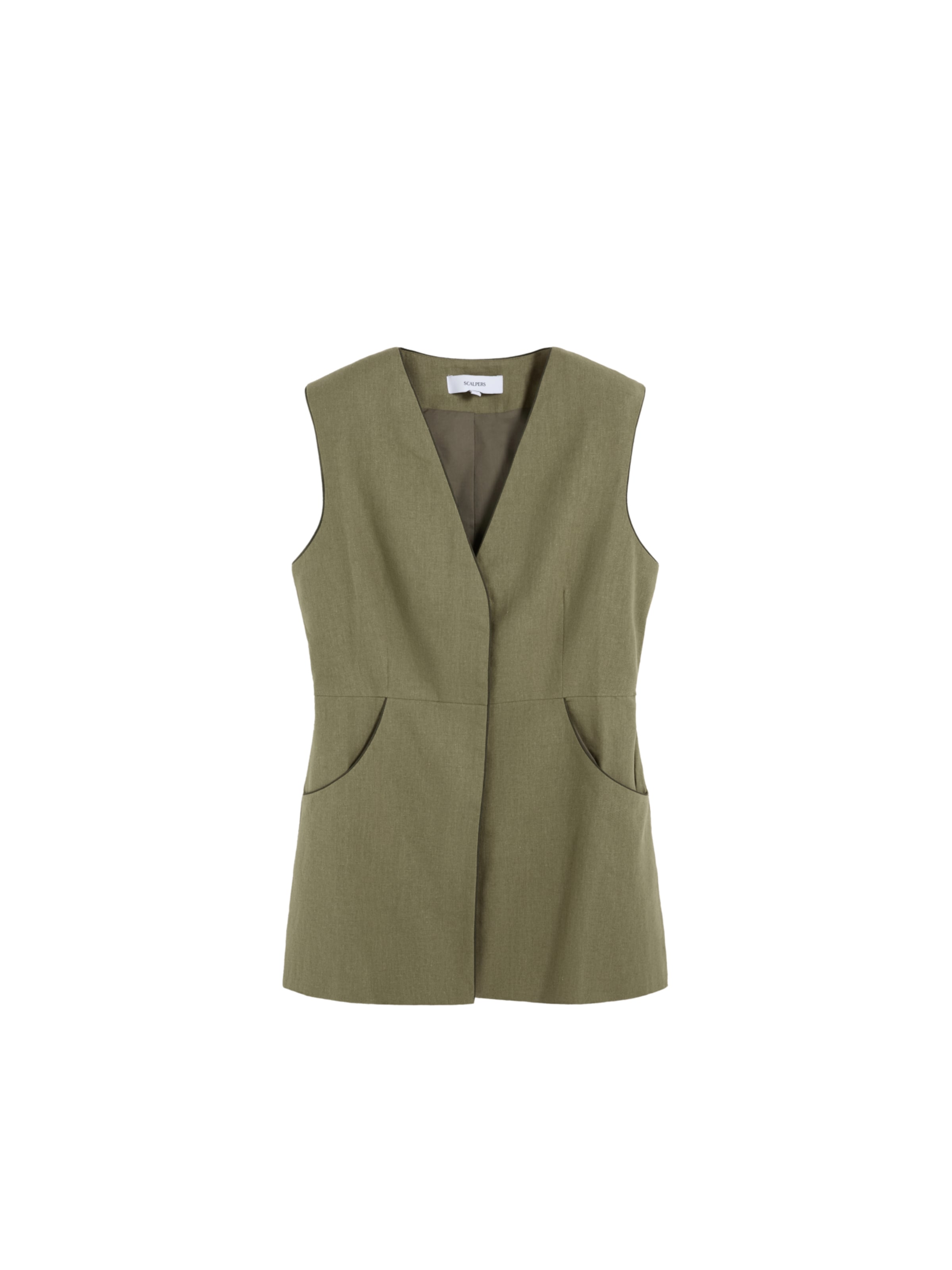 Scalpers Bodywarmer ' ' in Groen: voorkant