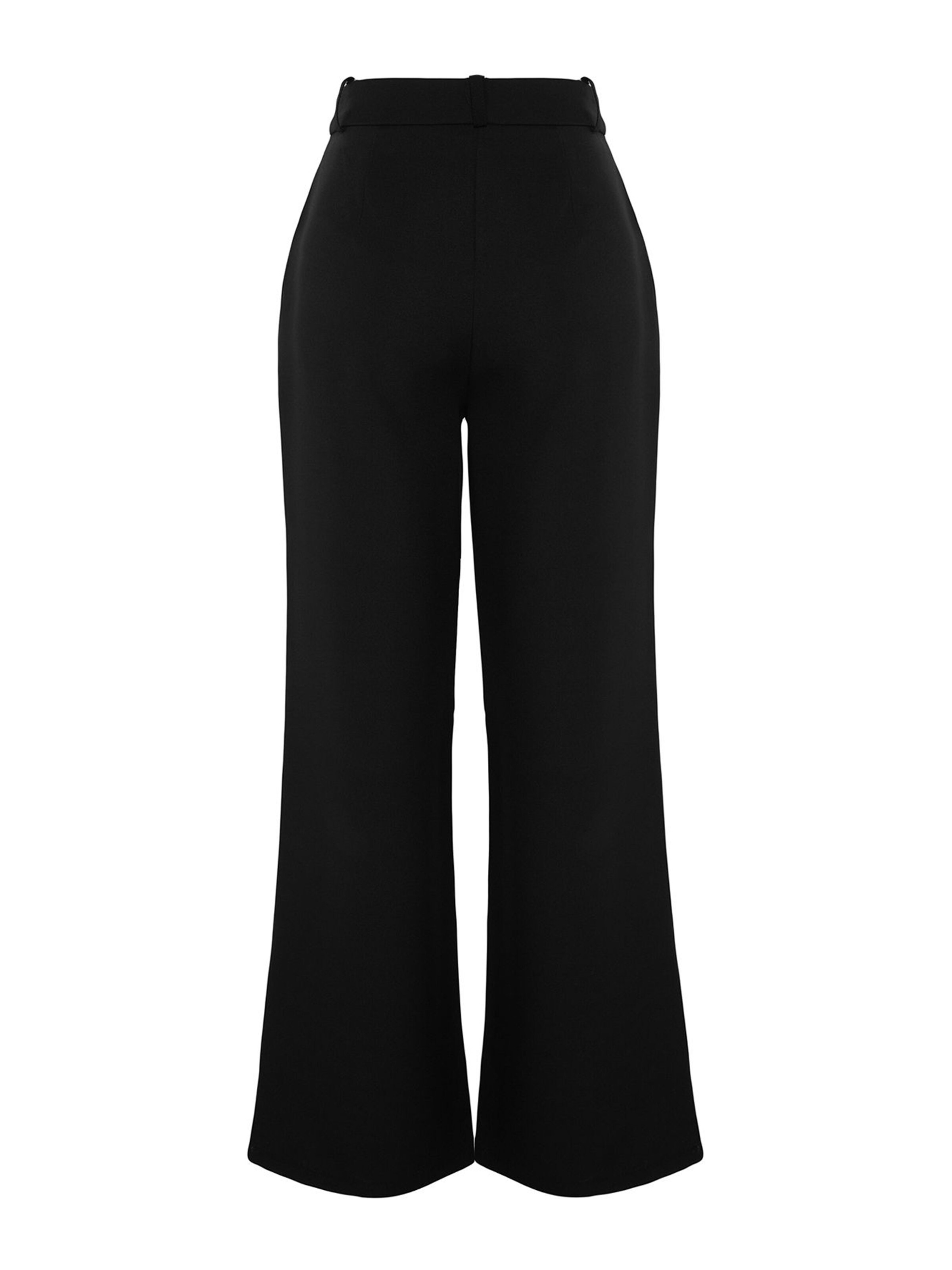 Trendyol Loosefit Kalhoty se sklady v pase – černá