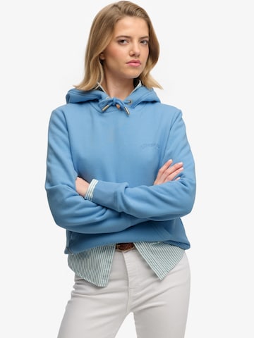 Superdry Sweatshirt 'ESSENTIAL' i blå: framsida