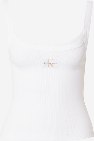 Calvin Klein Jeans Top – bílá: přední strana