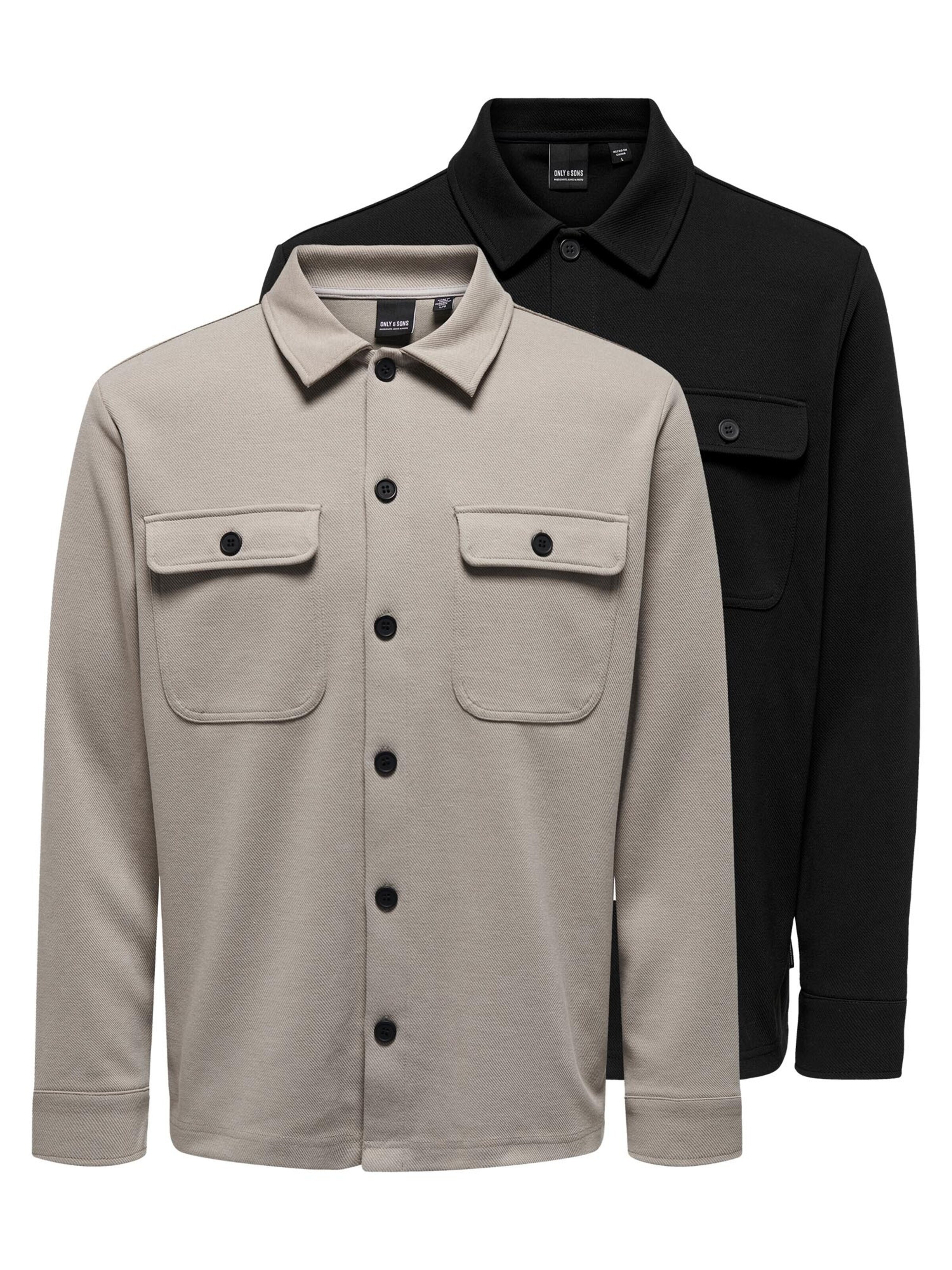 Only & Sons Hemd 'Newkodyl'‌‌‌‌‌‌ in Grau: Vorderseite