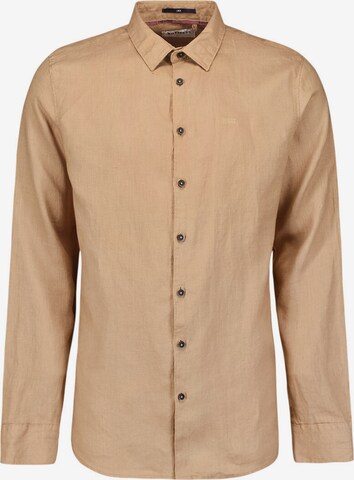 No Excess Button Up Shirt in Beige: front