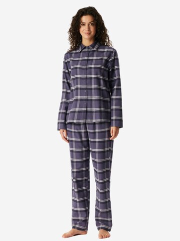 SCHIESSER Pyjama 'Selected Premium Warming' in Blauw