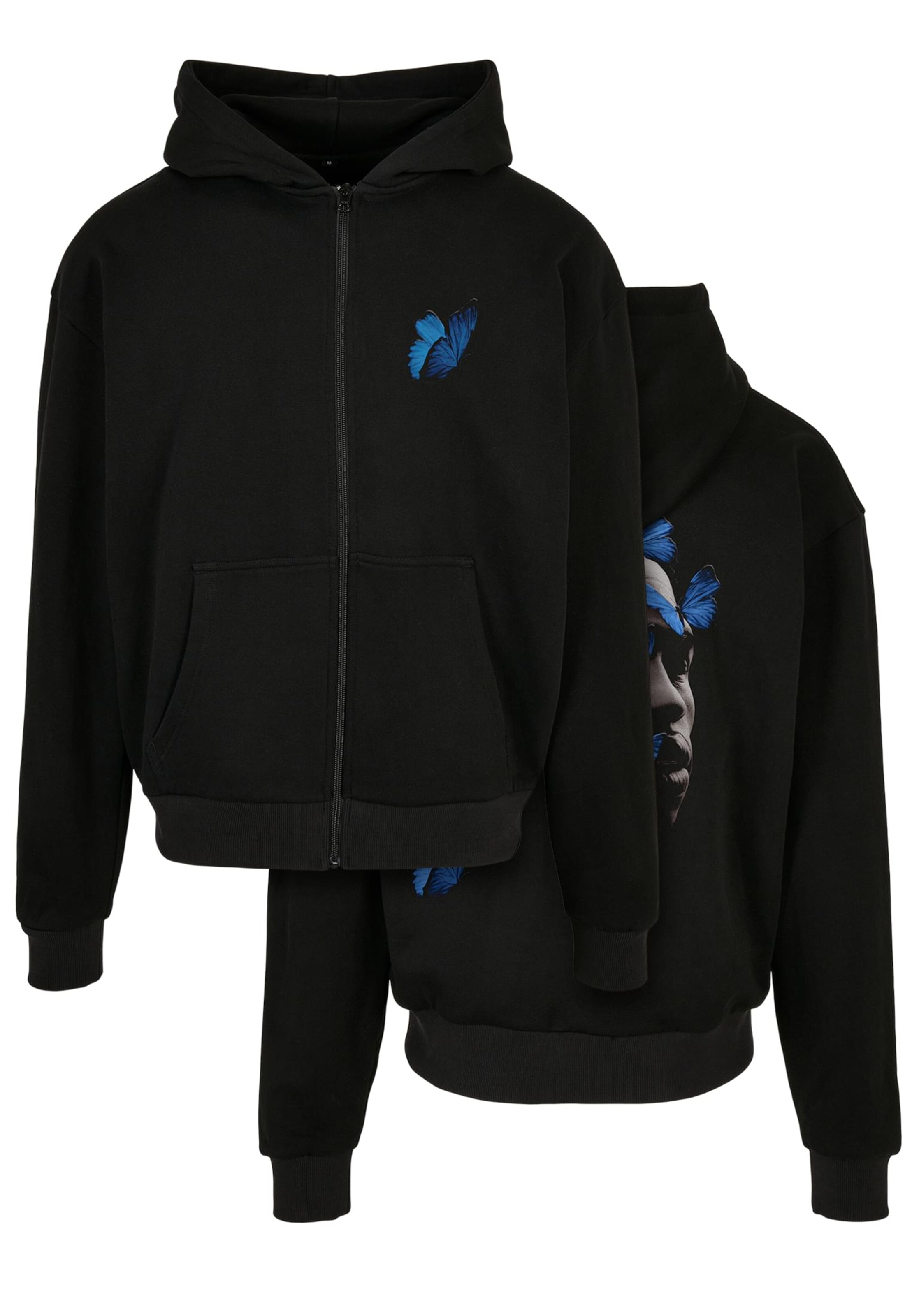 MT Upscale - Sudadera con cremallera en negro: frente