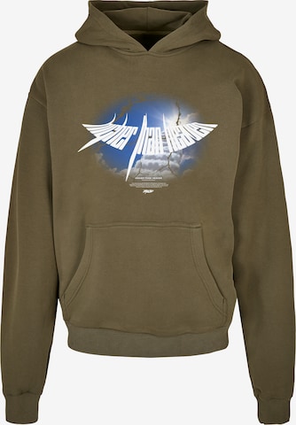 MJ Gonzales Sweatshirt 'Higher Than Heaven V.1' in Green: front