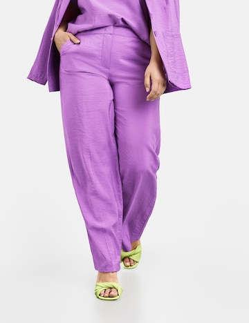 SAMOON Regular Pants in Purple: front