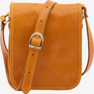 Borsa a tracolla 'Borsa a tracolla uomo vera pelle con calamita - Made in Italy' di I Fratelli in giallo: frontale