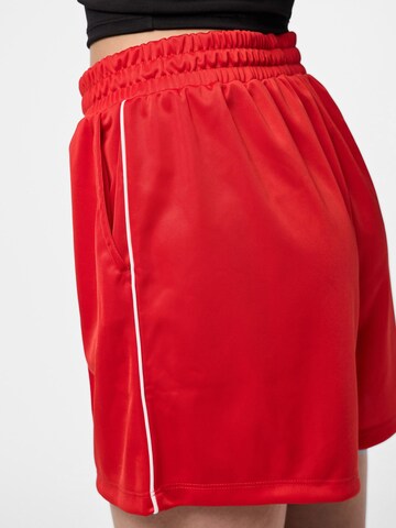 PIECES Regular Trousers 'PCGrace' in Red