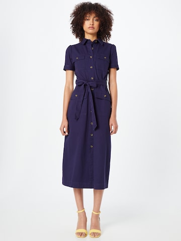 Oasis Shirt Dress in Blue: front