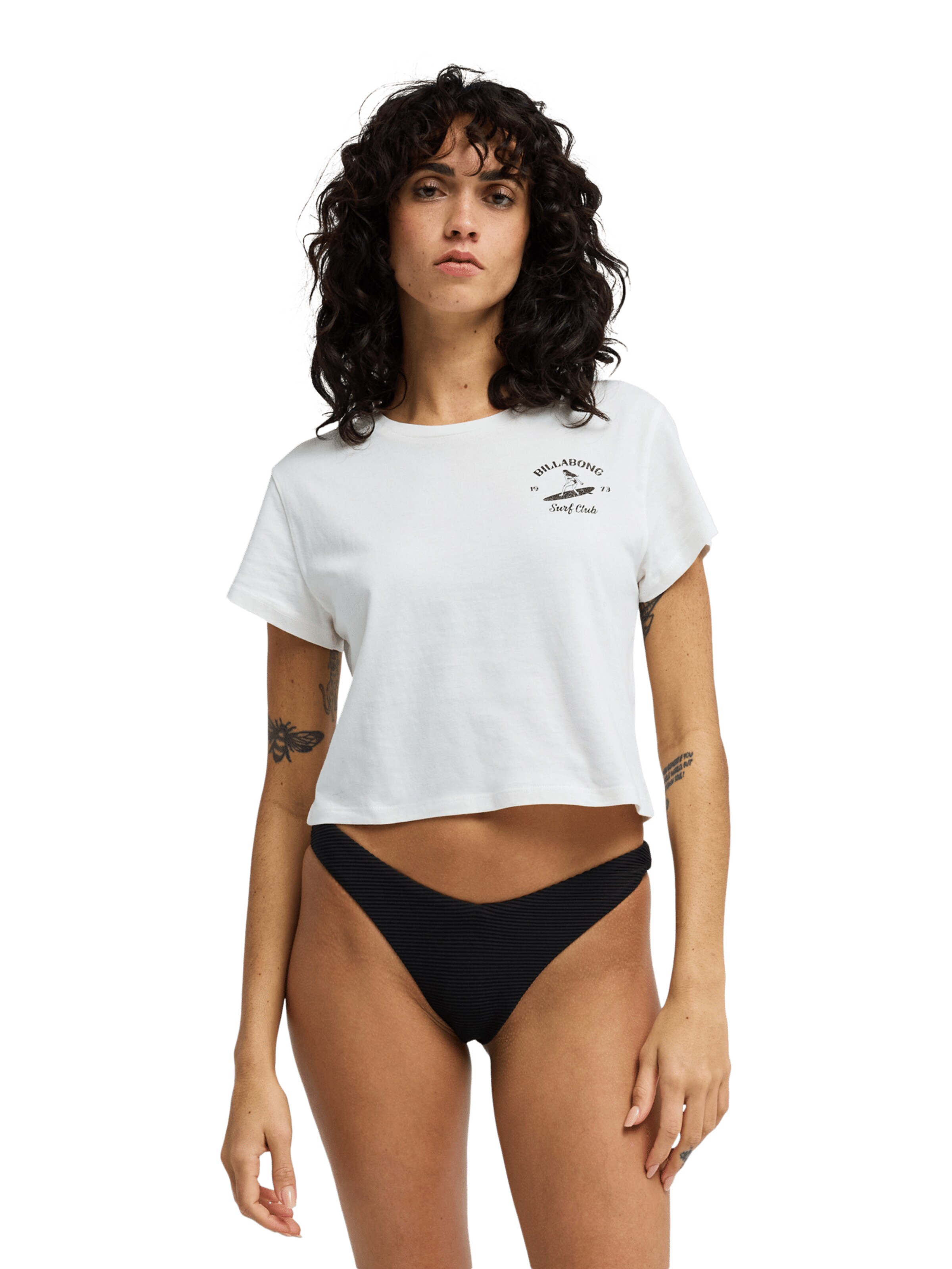 BILLABONG Koszulka 'Surf The Waves' w kolorze biały: przód