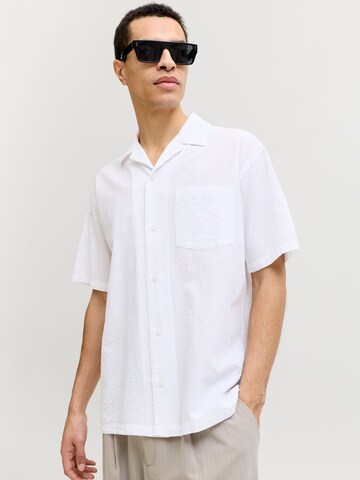 JACK & JONES Comfort fit Overhemd 'JPRBLAshawn' in Wit