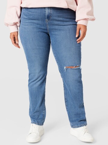 Levi's® Plus Regular Дънки '724 PL HR Straight' в синьо: отпред