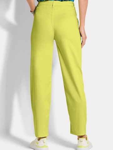 Coupe slim Pantalon 'Sara' Goldner en vert
