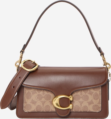 COACH - Bolso de mano en marrón: frente