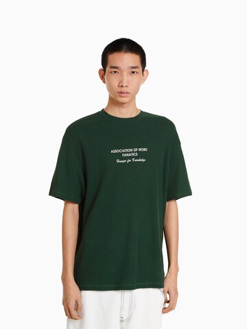 Bershka T-Shirt in Grün: Vorderseite