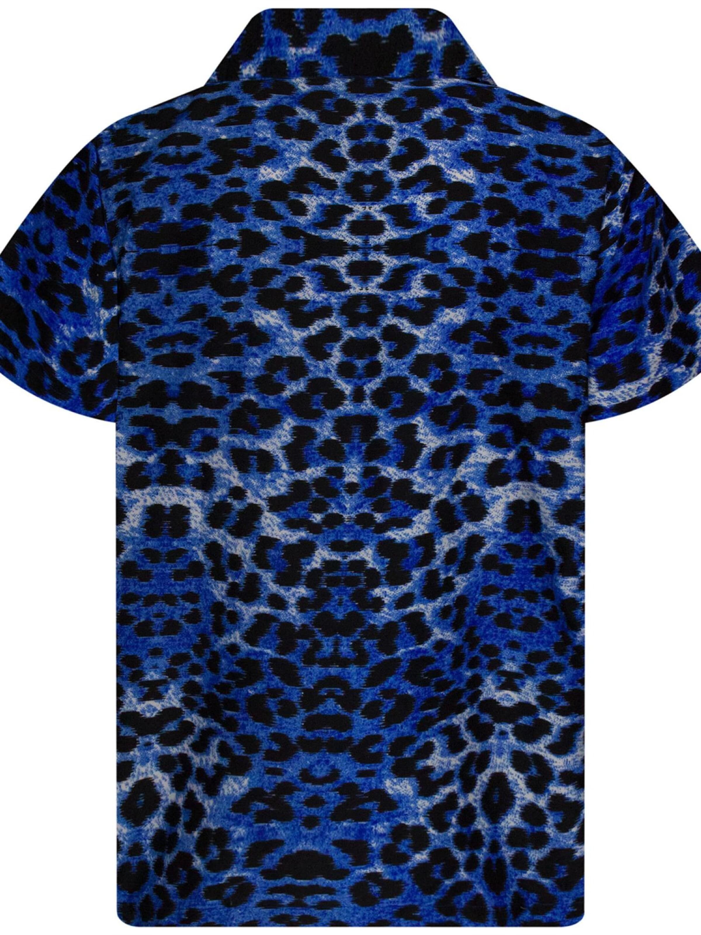 Regular fit Camicia 'Leopard' di King Kameha in blu