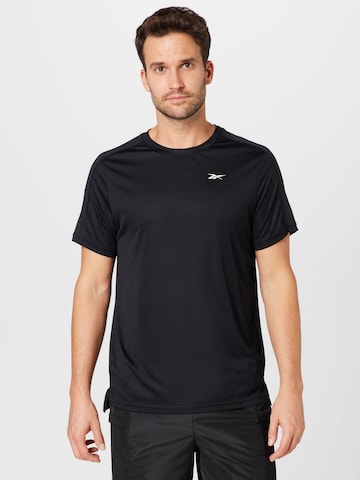 melns Reebok Sporta krekls: no priekšpuses