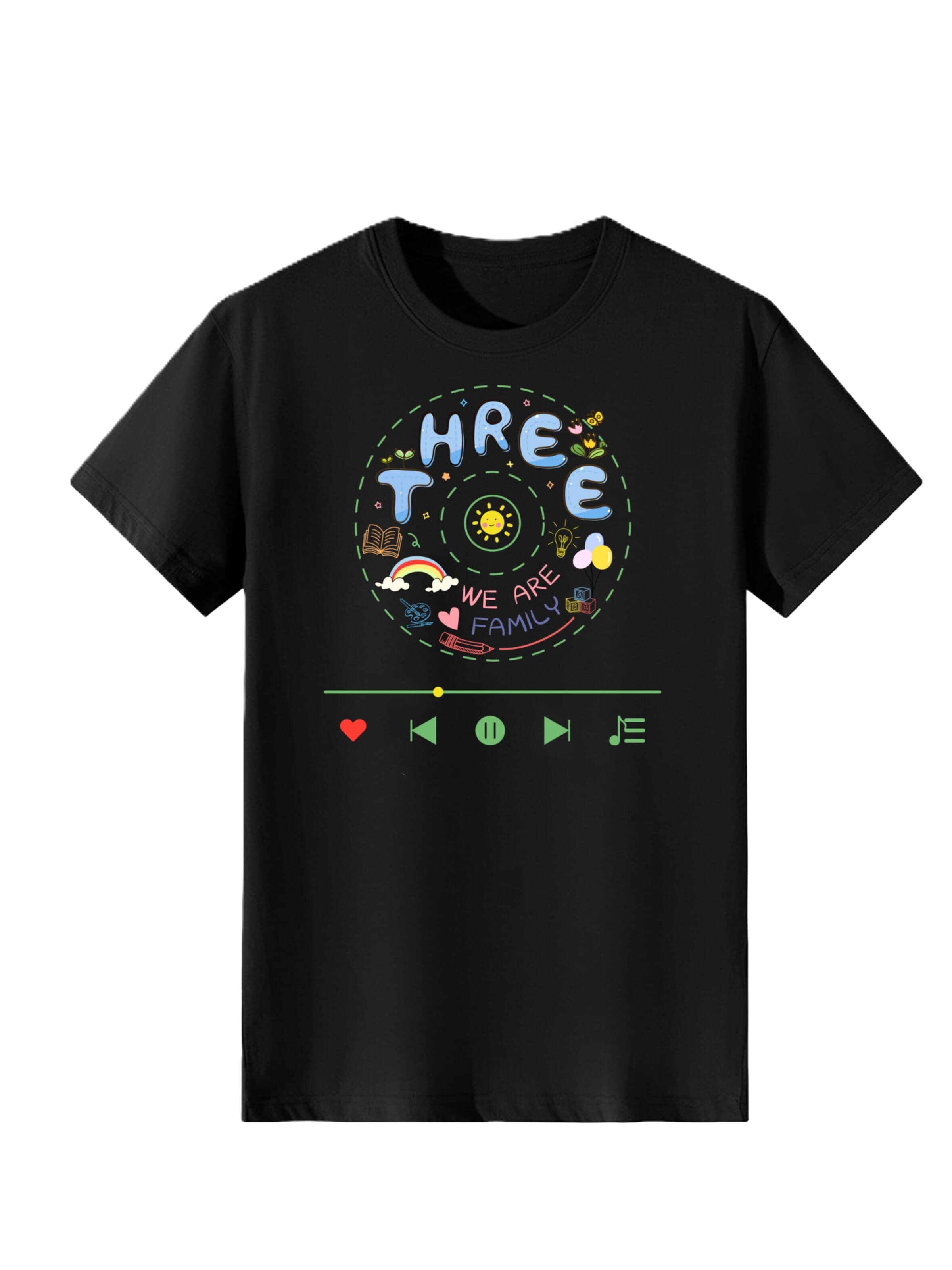 T-shirt LapaPlus en noir : devant
