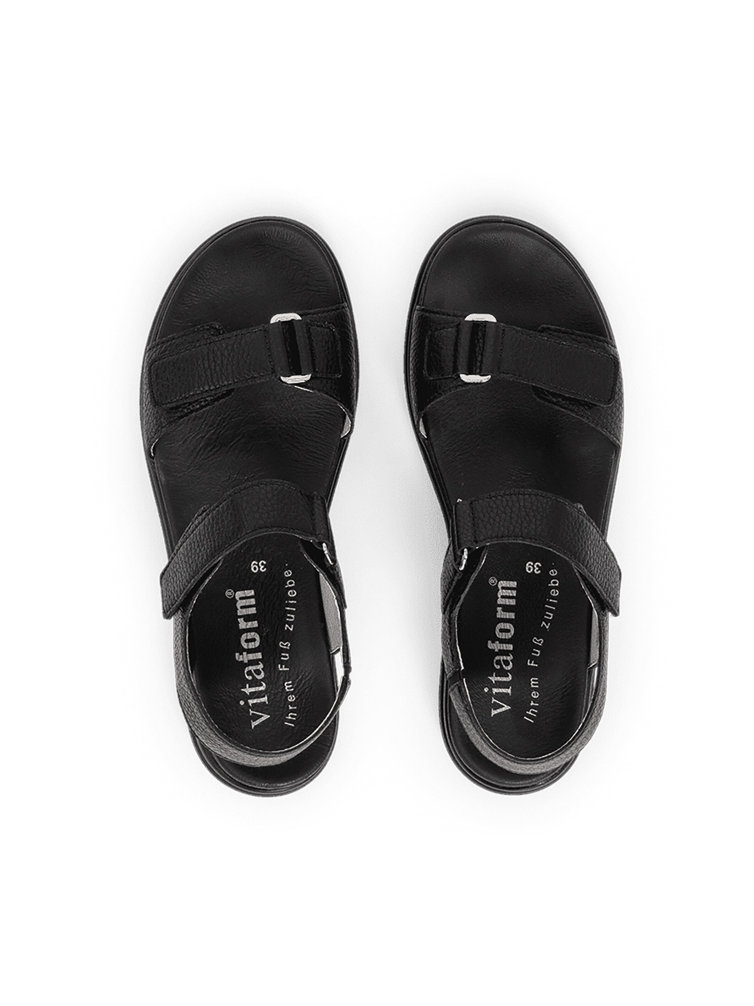 VITAFORM Strap Sandals in Black
