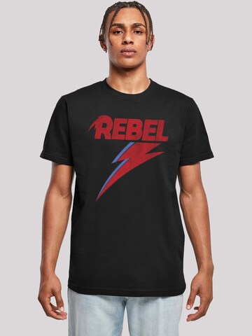 F4NT4STIC Shirt 'David Bowie Distressed Rebel' in Schwarz: Vorderseite