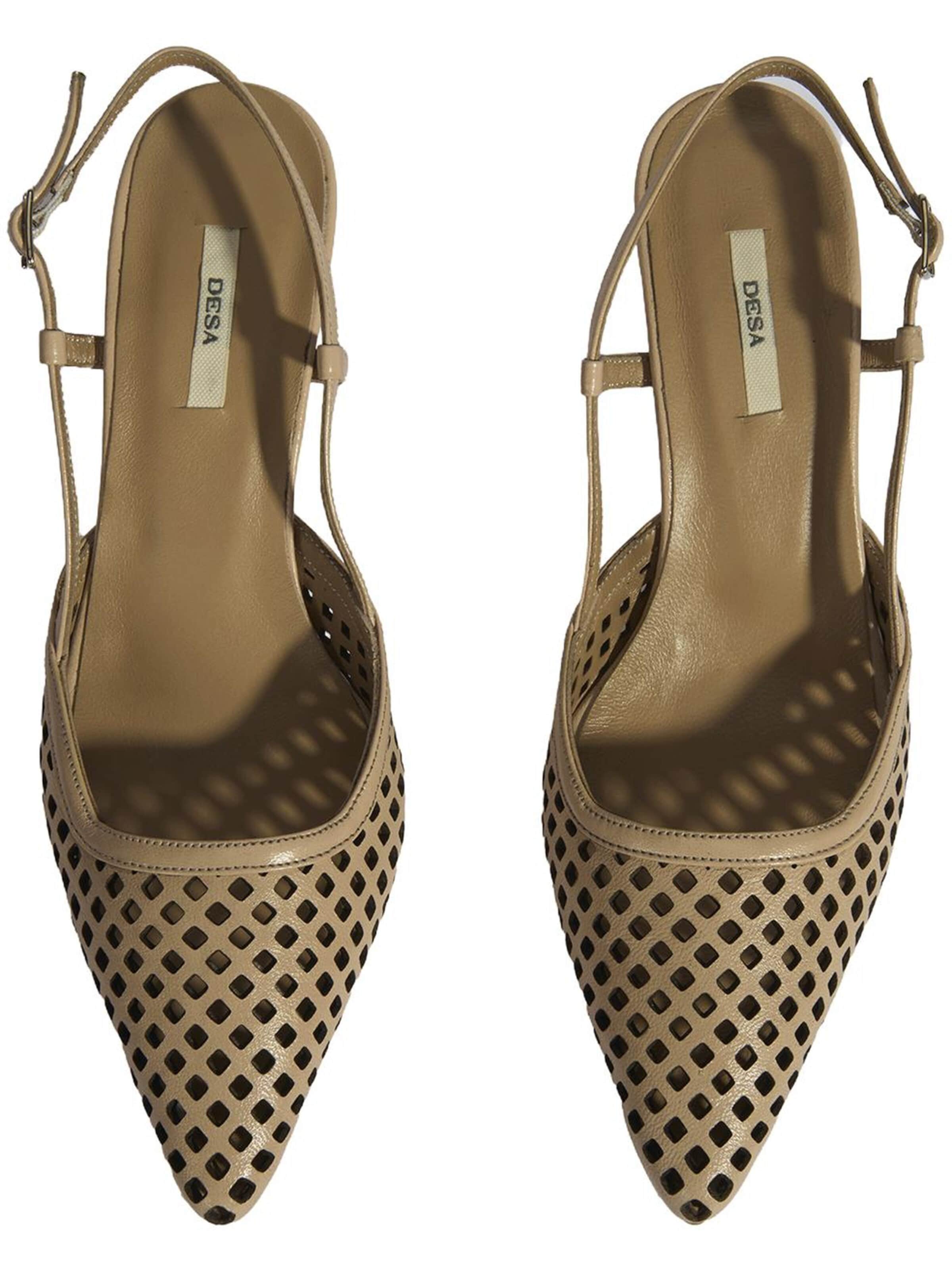 Desa - Zapatos destalonado 'High Heels' en beige