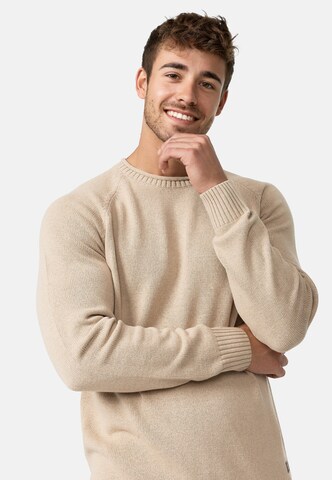 INDICODE JEANS Sweater 'Massum' in Beige: front