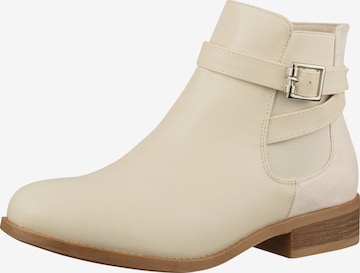 Ankle boots di Elara in beige: frontale
