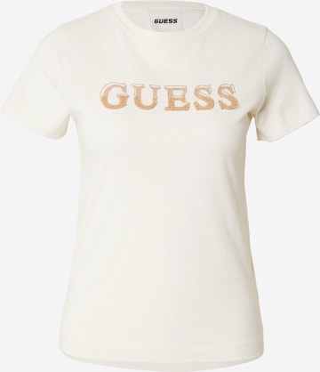 GUESS T-Shirt 'FAUSTA' in Beige: Vorderseite