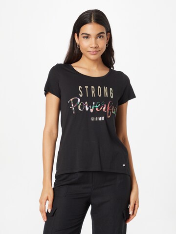 Key Largo Тениска 'Confident' в черно: отпред