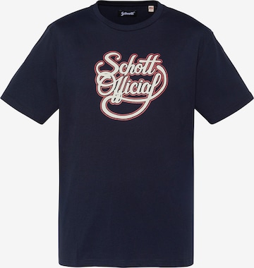 T-Shirt Schott NYC en bleu : devant