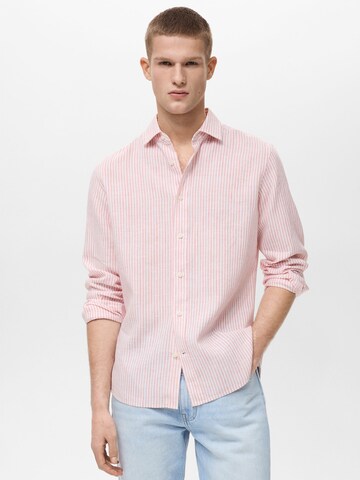 MANGO MAN Regular fit Overhemd 'EMMA' in Roze: voorkant