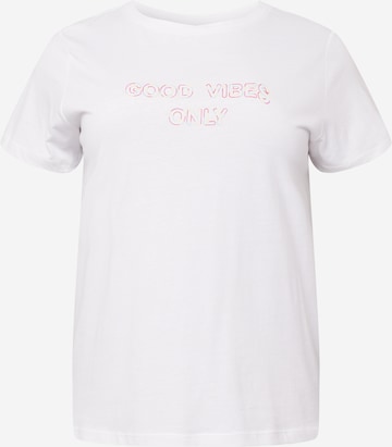 T-shirt 'TIVA' ONLY Carmakoma en blanc : devant