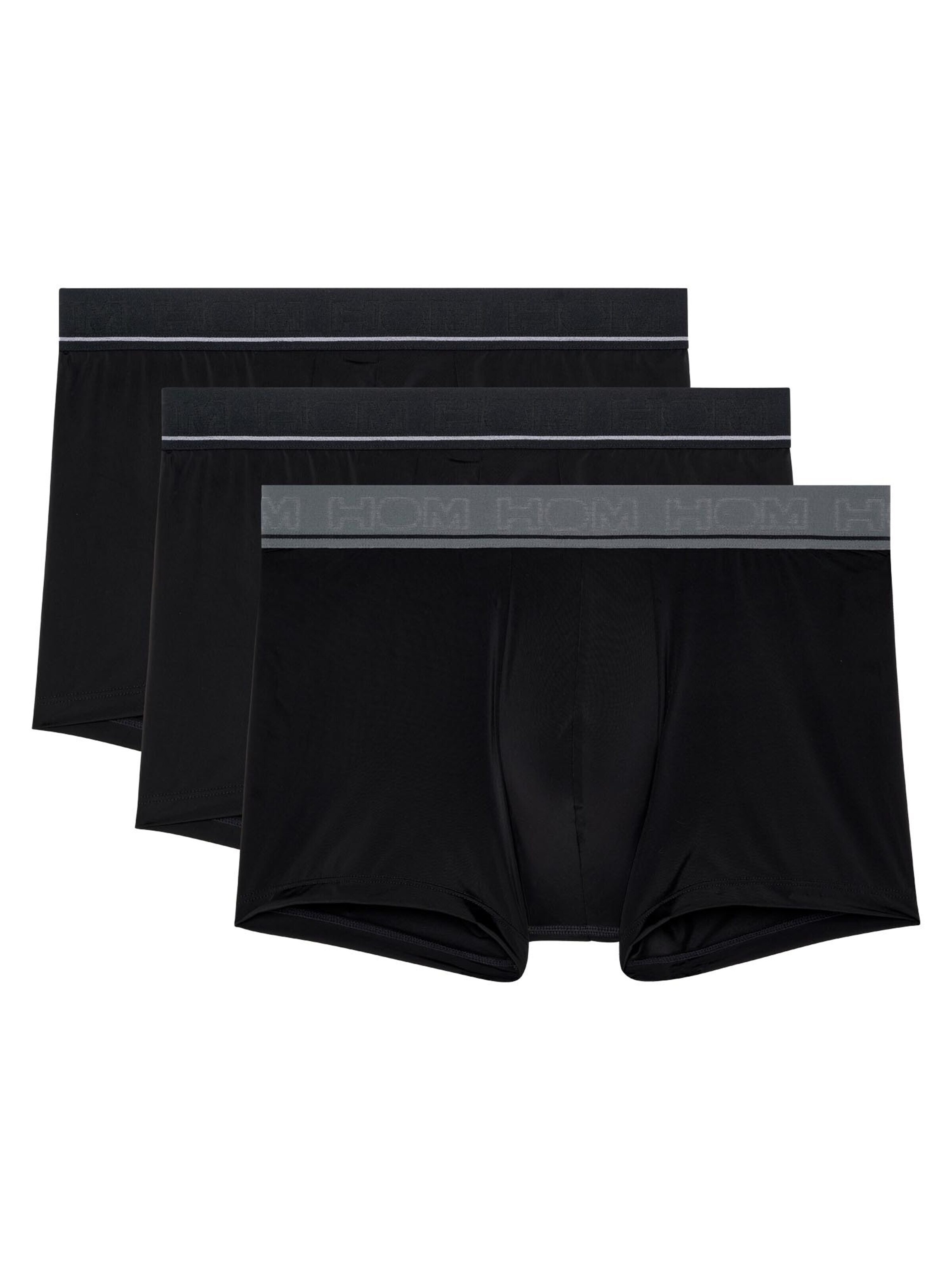 HOM - Calzoncillo boxer 'Leonard' en negro: frente