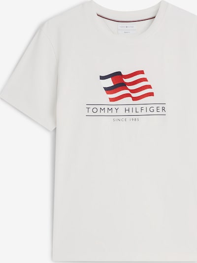 TOMMY HILFIGER Paita 'MAIN FLAG' värissä norsunluu / laivastonsininen / punainen, Tuotenäkymä