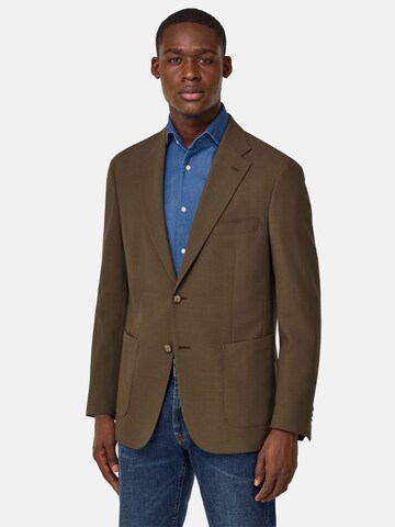 Boggi Milano Slim fit Colbert in Bruin: voorkant
