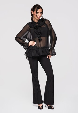 Ombre Blouse in Black