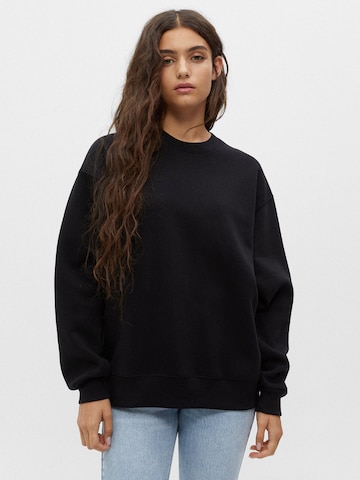 Sweat-shirt Pull&Bear en noir : devant