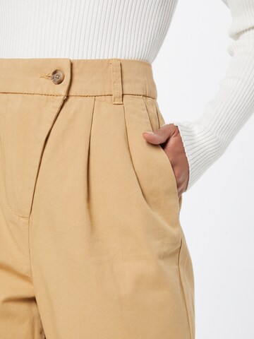 ESPRIT Regular Pleat-front trousers in Beige