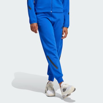 Effilé Pantalon de sport 'Z.N.E.' ADIDAS SPORTSWEAR en bleu : devant