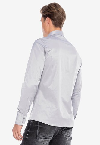 CIPO & BAXX Slim Fit Hemd in Grau