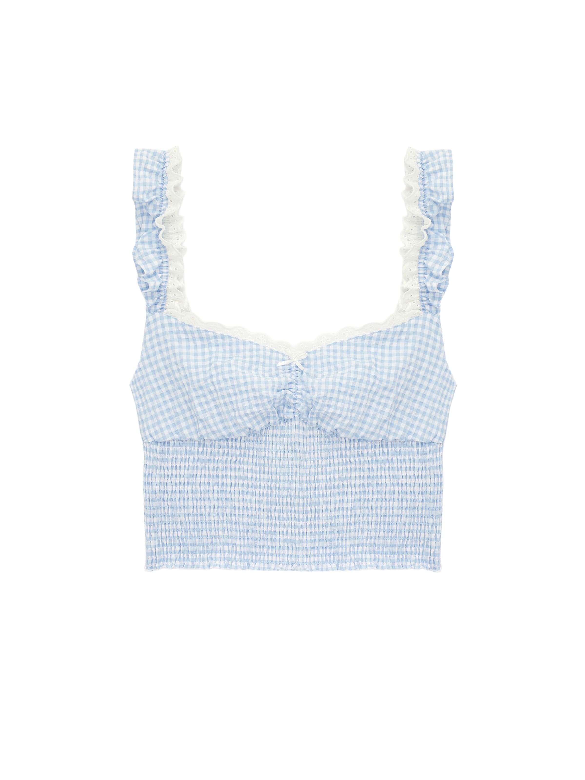 Koton Top in XXS in de kleur Lichtblauw / Offwhite, Productweergave