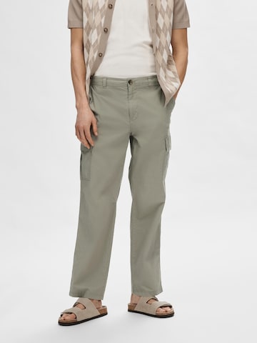 SELECTED HOMME Loose fit Cargo Pants 'Evan' in Grey: front