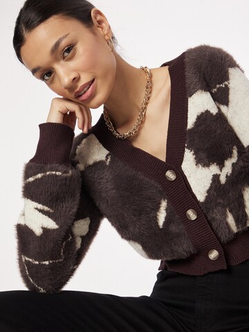 Nasty Gal Knit cardigan in Brown