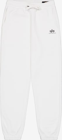 Pantalon ALPHA INDUSTRIES en blanc : devant