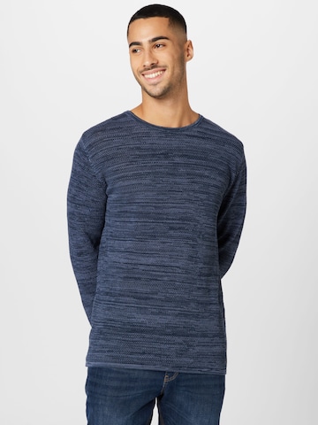 Pullover 'Ficus' di recolution in blu: frontale