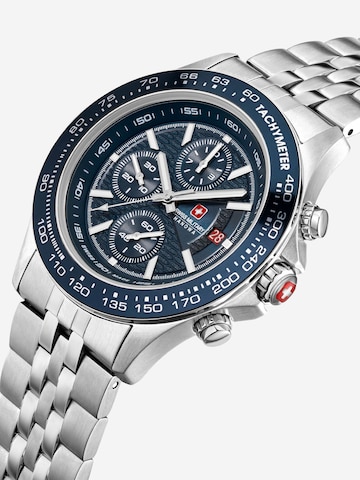 SWISS MILITARY HANOWA Analoog horloge 'Watchman' in Zilver