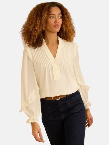 Camicia da donna di love & roses in beige: frontale